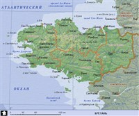 Бретань (географическая карта)