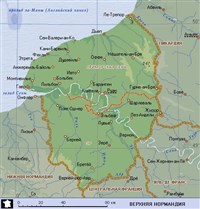 Верхняя Нормандия (географическая карта)