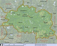 Витебская область (географическая карта)