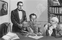Война за независимость испанских колоний в Америке 1810-26 (Боливар подписывает Основной закон)