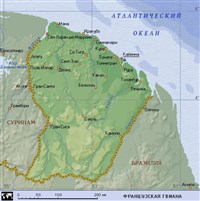 Гвиана (географическая карта)