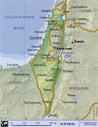 Израиль (географическая карта)