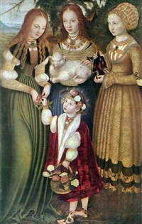 КРАНАХ Лукас (святые Доротея, Агнесса и Кунигунда)