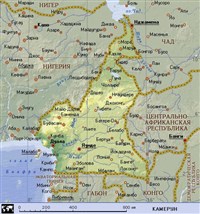 Камерун (географическая карта)