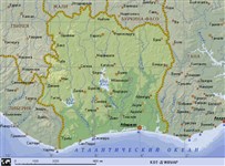 Кот-Д`Ивуар (географическая карта) (2)