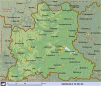 Липецкая область (географическая карта)