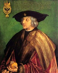 МАКСИМИЛИАН I (портрет на зеленом фоне)