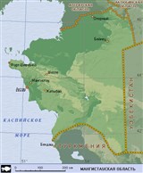 Мангистауская область (географическая карта)