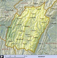 Манипур (географическая карта)