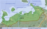 НЕНЕЦКИЙ АВТОНОМНЫЙ ОКРУГ (географическая карта)
