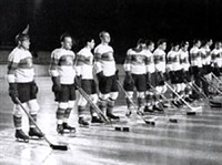 Первая встреча с командой ЛТЦ (хоккей, 1948) (перед матчем) [спорт]