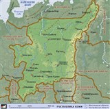Республика Коми (географическая карта)