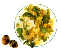 Салат с латуком и яйцами