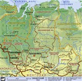 Сибирский федеральный округ России (географическая карта)