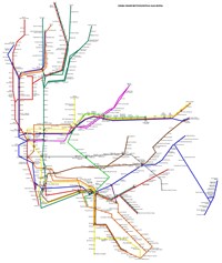 Схема метрополитена Нью-Йорка