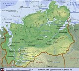 Таймырский АО (географическая карта)