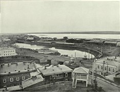 Томск конца 19 века, вид на центральную часть города