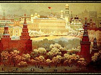 Федоскино (шкатулка «Кремль зимой»)