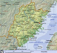 Фуцзянь (географическая карта)