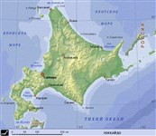 Хоккайдо (географическая карта) (2)
