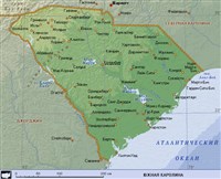 Южная Каролина (географическая карта)