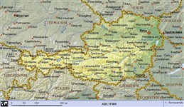 Австрия (географическая карта)