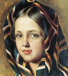 Венецианов Алексей Гаврилович (Девушка в платке)
