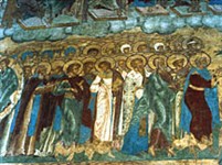 Владимиро-Суздальская школа (фреска Успенского собора Княгинина монастыря)