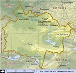 Восточно-казахстанская область (географическая карта)