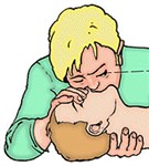 Дыхание рот в рот с одновременным контролем экскурсии грудной клетки