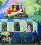 Кустодиев Борис Михайлович (Голубой домик)