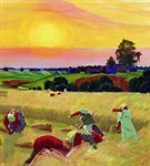 Кустодиев Борис Михайлович (Жатва)