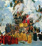 Кустодиев Борис Михайлович (Зима. Крещенское водосвятие)