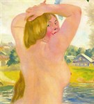 Кустодиев Борис Михайлович (Купальщица)