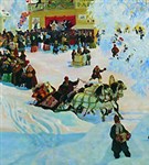 Кустодиев Борис Михайлович (Масленица. 1919 год)
