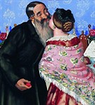 Кустодиев Борис Михайлович (Пасхальный обряд. Христосование)