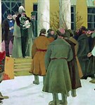 Кустодиев Борис Михайлович (Чтение манифеста)