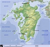 Кюсю (географическая карта)