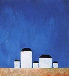 Малевич Казимир Северинович («Пейзаж с пятью домами»)