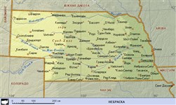 Небраска (географическая карта)