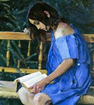 Нестеров Михаил Васильевич (Наташа Нестерова на садовой скамейке)