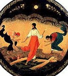 Палехская миниатюра («Жницы»)