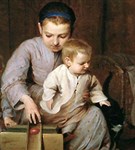 Пасха (Дети, катающие пасхальные яйца)