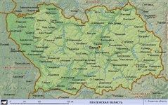 Пензенская область (географическая карта)
