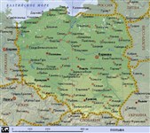 Польша (географическая карта)