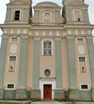 Поставы (Лучай, фасад костела)