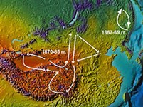 Пржевальский Николай Михайлович (карта маршрута)