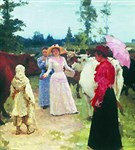 Репин Илья Ефимович (Барышни среди стада коров)