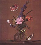 Толстой Федор Петрович (Букет цветов, бабочка и птичка)