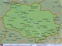 Томская область (географическая карта) (2)